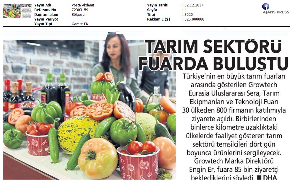 Tarım Sektörü Fuarda Buluştu