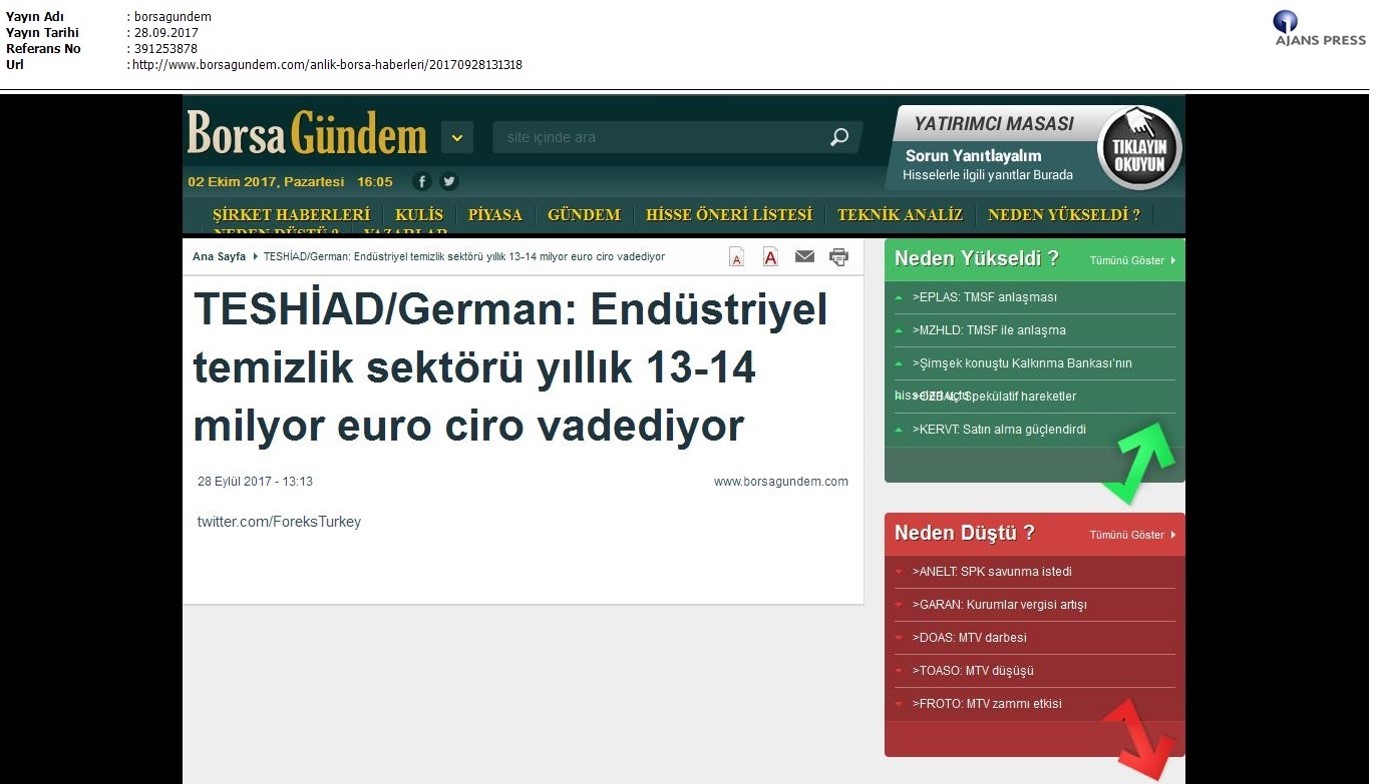 Ağustos, Eylül ve Ekim Ayları Fuar Takvimi borsagundem.com 28.09.2017 -2