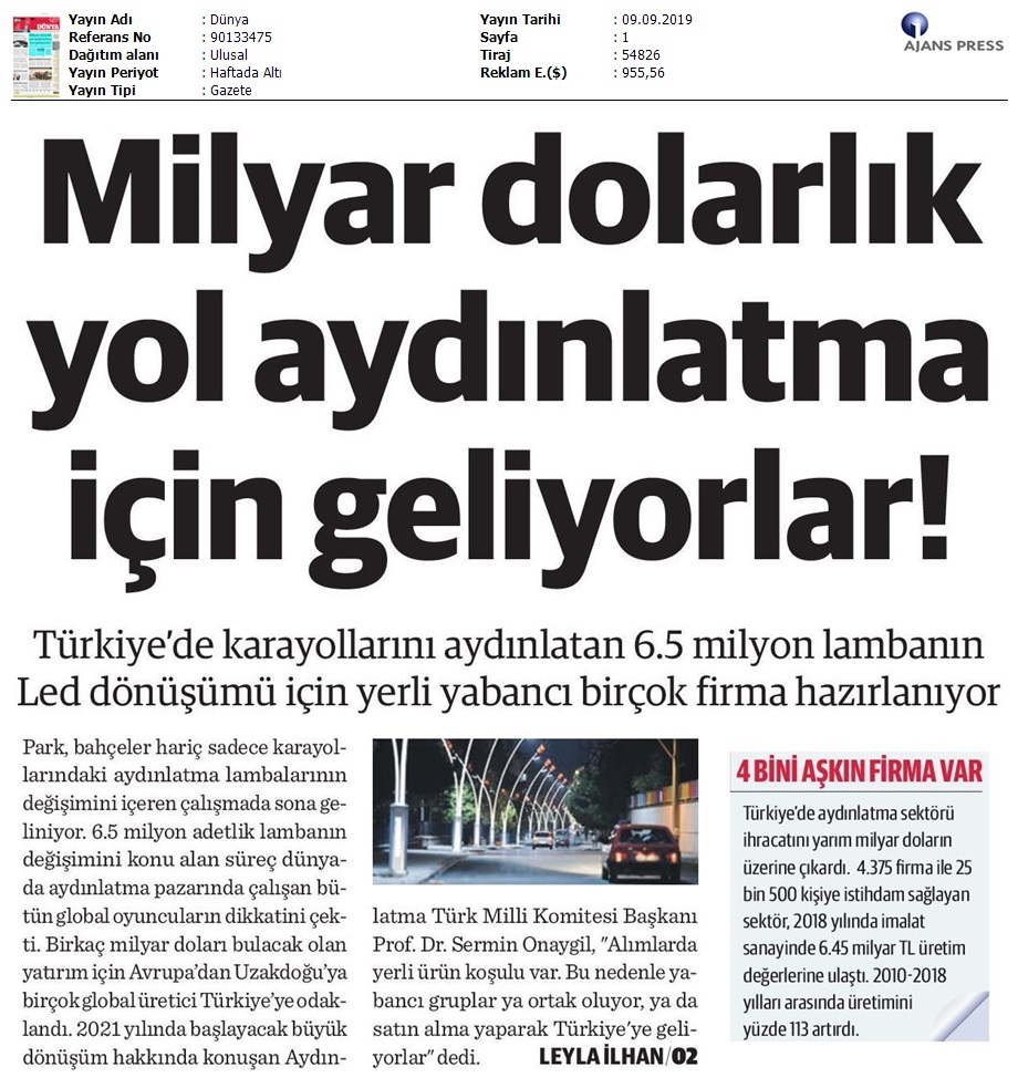 Dünya-Milyar Dolarlık Yol Aydınlatma İçin Geliyorlar