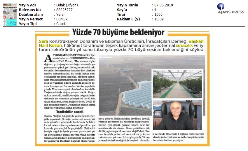 Yüzde 70 Büyüme Bekleniyor Ajans Press